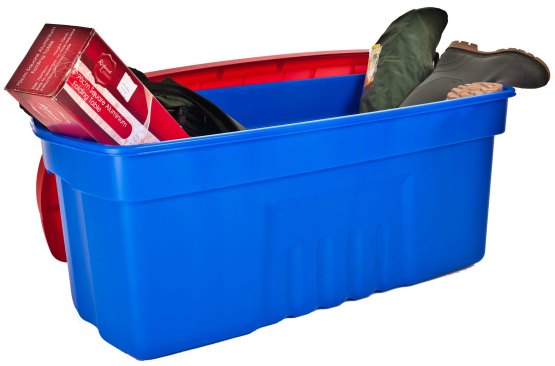 Plastic storage boxes