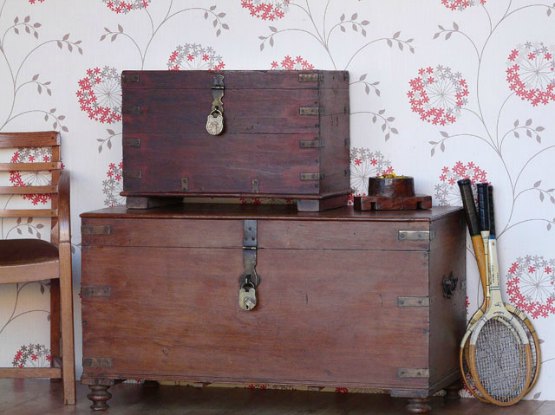 Wooden storage boxes