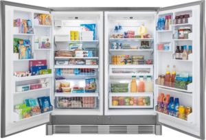 large capacity upright fridge freezer