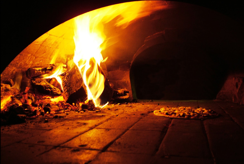 pizza oven wood fire brick