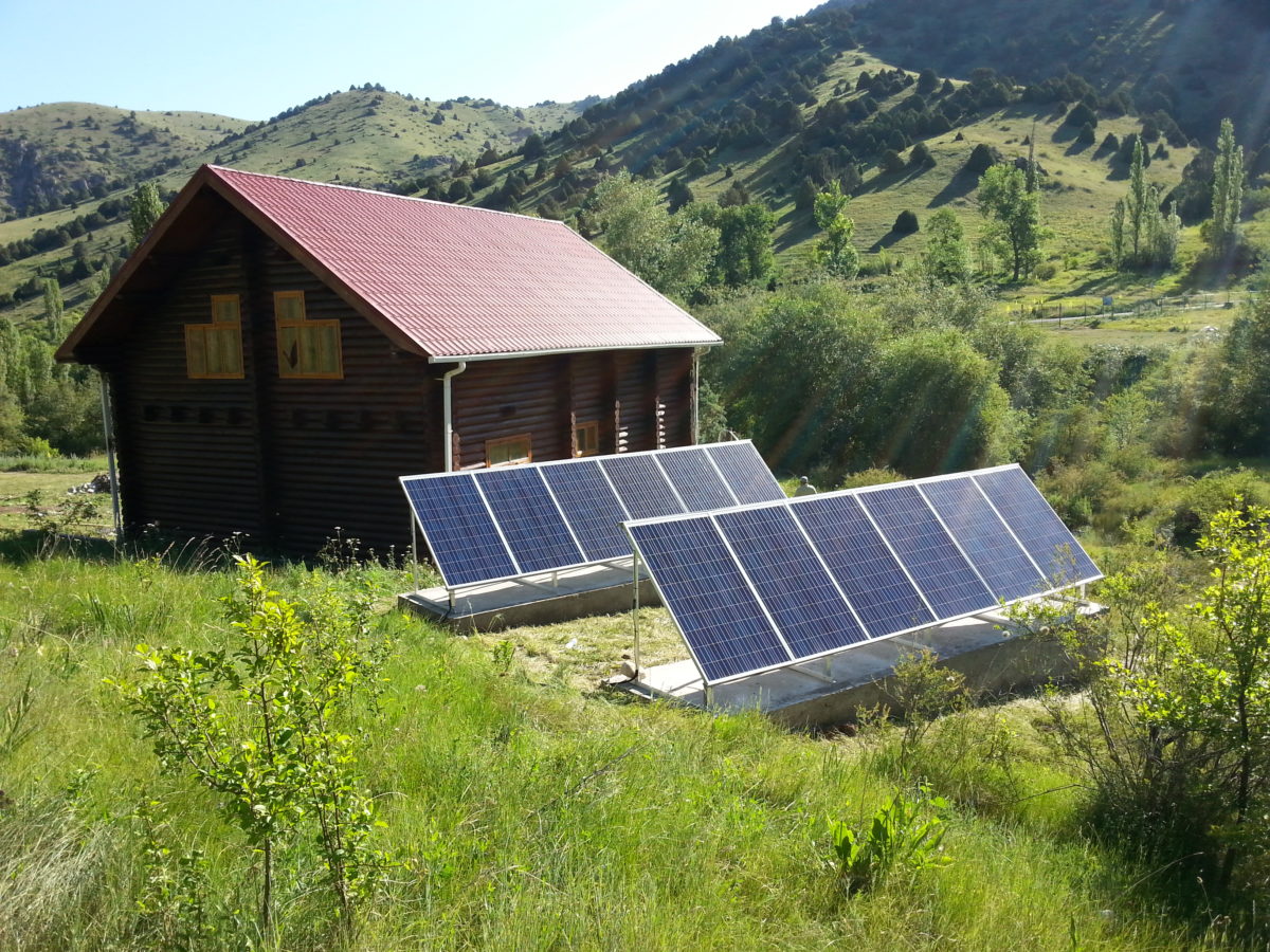 solar panel system off grid outdoor nature