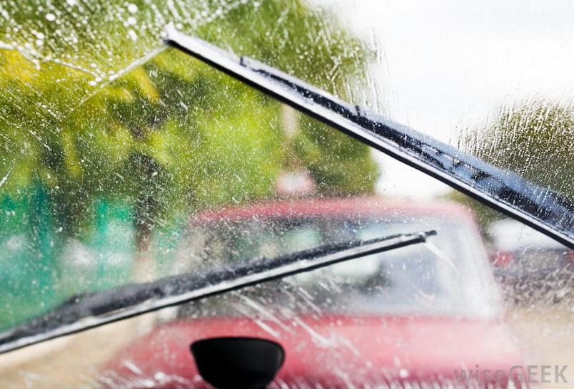 cleaning windshield