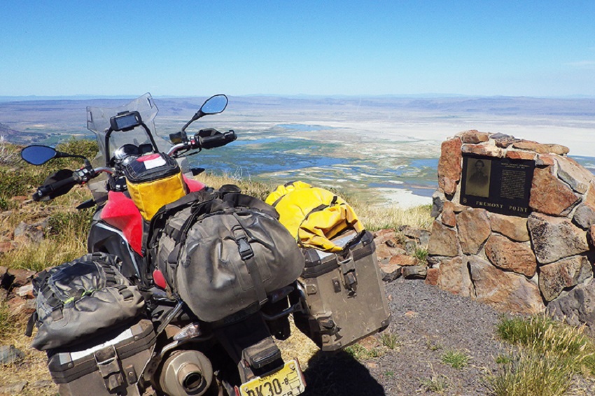 Luggage placement on a motorcycle