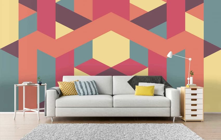 geometric shapes wall