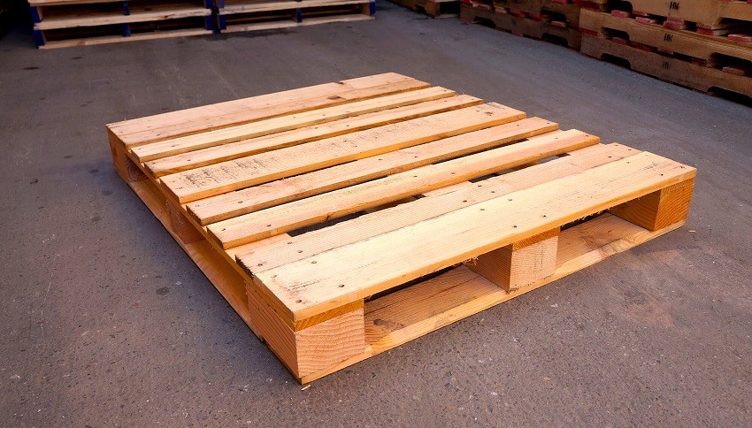 wooden pallet on ground