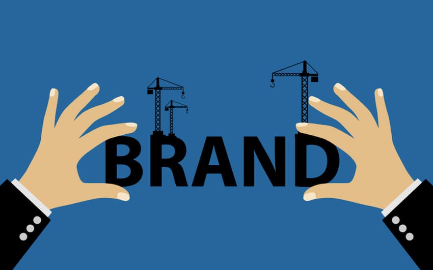 Two hands pointing BRAND