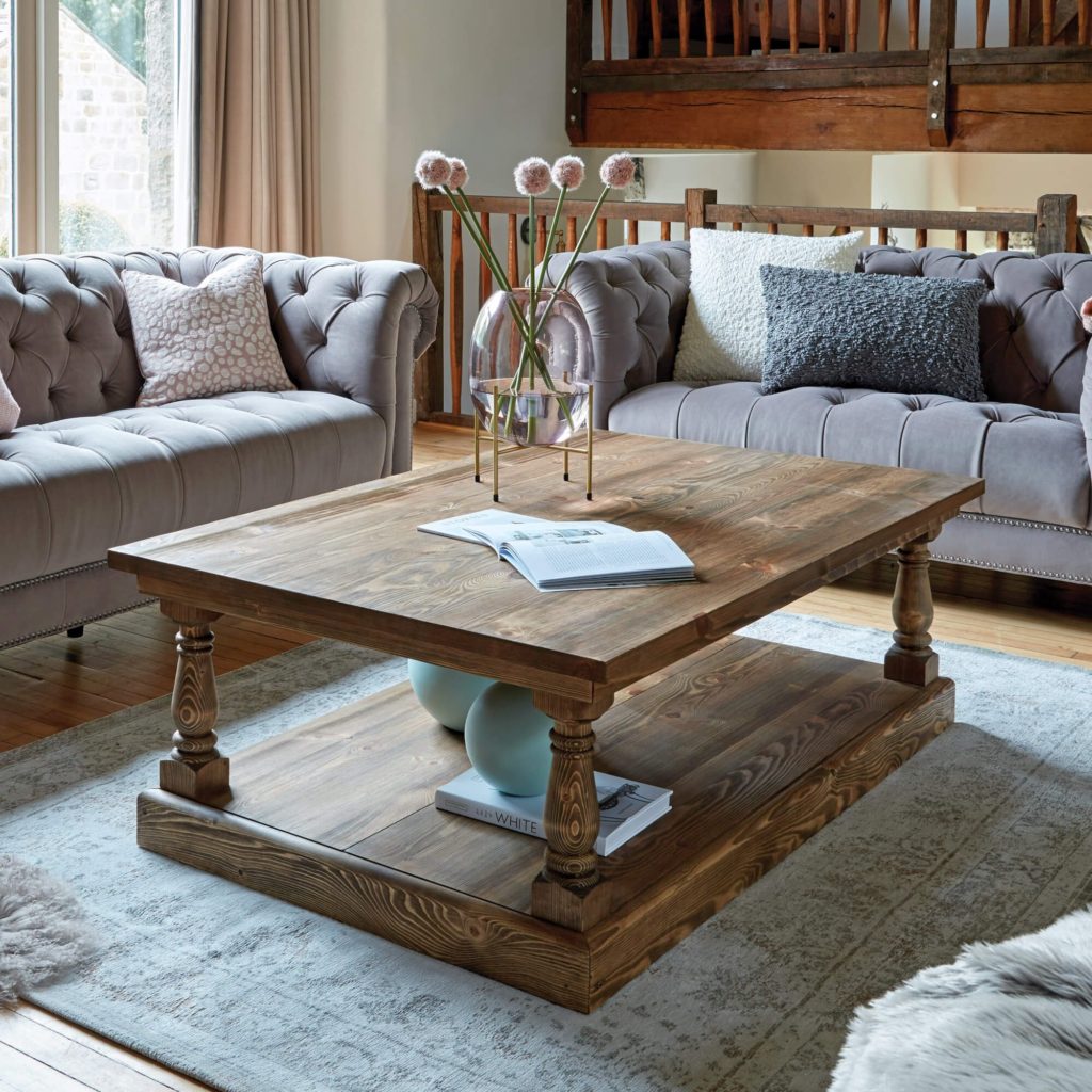 wooden coffee table