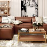 Contemporary leather sofa