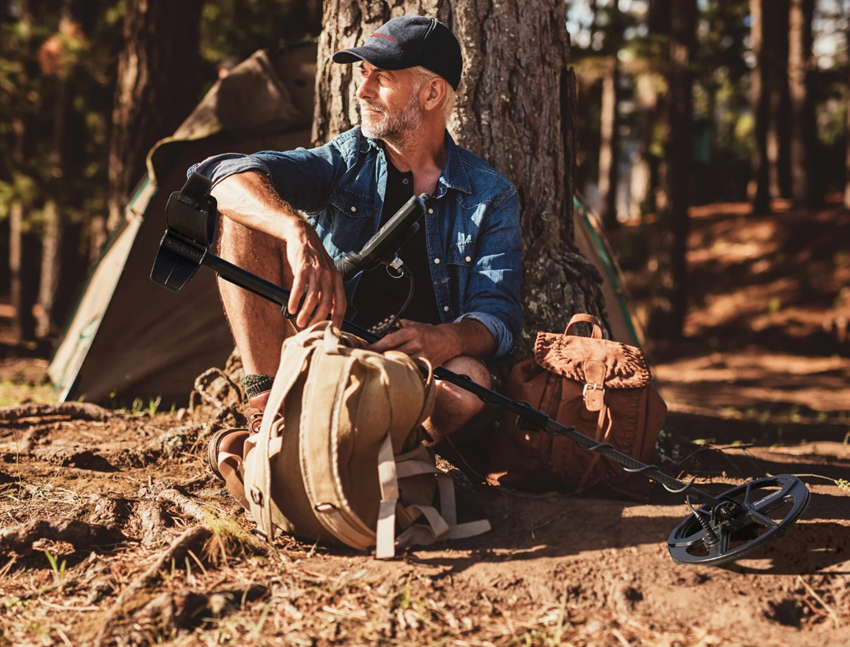 man with metal detector